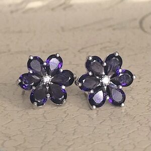 SIMPLY VERA VERA WANG Crystal Floral Stud Earrings